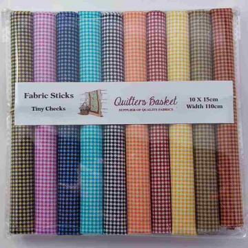 Tiny Checks Fabric Sticks 