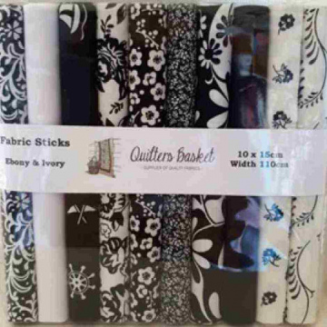 Ebony & Ivory Fabric Sticks