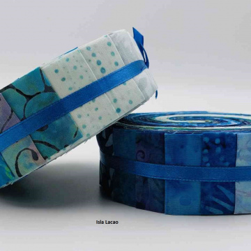 1,5" Island Lacoa Batik Fabric Wheels
