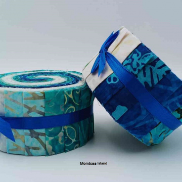2,5" Mombasa Island Batik Fabric rolls 