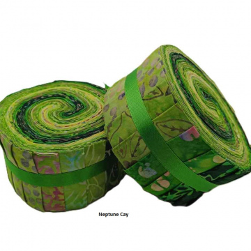 2,5" Neptune Cay Batik Fabric rolls