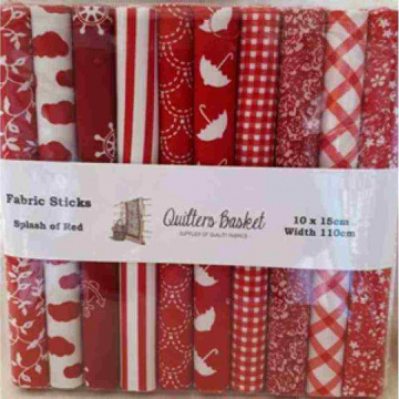 Splash of red Fabric Sticks  
